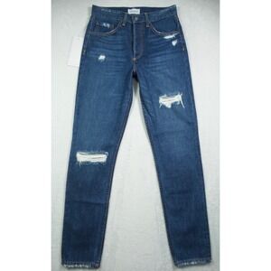 Boyish By Her Jeans Womens Size 26 Blue The Billy High Rise Rigid Skinny NWT